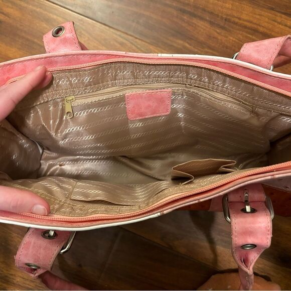 NYC Faux Leather y2k 2001 pink/white/green/orange purse - Picture 8 of 9